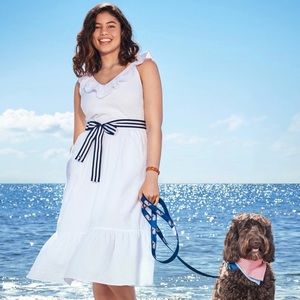 White ruffle Vineyard Vines for Target dress